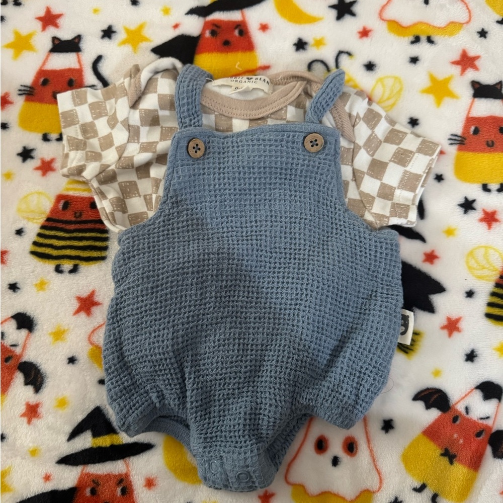 Blue and Beige Kids Matching Set